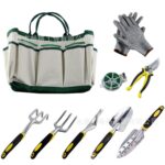 Kit de neuf pièces pour le jardinage - Ensemble d'outils pour le jardin et la forêt