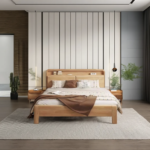 Lit en Bois – Style Moderne et Élégance Européenne
