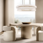 Ensemble de Salle à Manger Luxe Sigma - Table Ronde avec Chaises et Table Basse