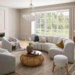 Canapé Courbé en C de Luxe au Design Moderne