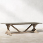 Table de Salle à Manger Rectangulaire avec Base en Béton