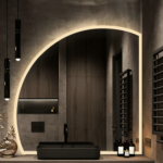 Miroir de Salle de Bain Demi-Lune Intelligent ANYI