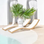 Chaise Longue en Teck SIGMA – Luxe et Confort en Plein Air