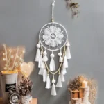 Attrape-Rêves en Macramé avec Plumes - Décoration Murale Artisanale