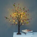 Lumière Arbre LED avec Ampoules en Forme de Fruits
