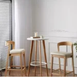 chaise de bar en bois massif, design luxe