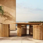 Ensemble de Table à Manger en Bois de Teck - 6, 8, 10 Places pour Jardin et Extérieur