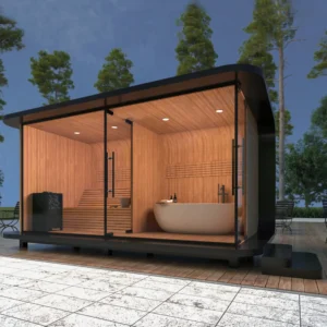 Sauna à Vapeur Extérieur Traditionnel et Moderne Boyce – Le Luxe au Jardin