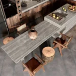 Carrelage Porcelaine Moderne, Imitation Pierre, Anti-dérapant, 600x1200mm