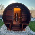 Sauna Thermo en Bois de Cèdre - Sauna Extérieur avec Fenêtre Panoramique