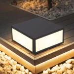 Colonne lumineuse LED étanche IP65 – 15W, extérieur jardin, pilier en aluminium