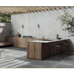 Cuisine extérieure BBQ en îlot pour jardin avec stockage