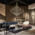 Lustre LED en Cristal de Luxe, Acier Inoxydable Suspendu pour Villa ou Salon