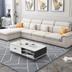 Ensemble de Canapés Sectionnels de Luxe, Mobilier Moderne en Cuir Véritable, Personnalisable